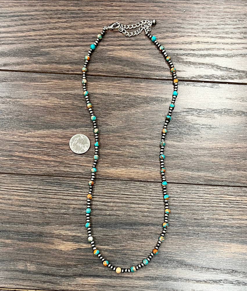 739088, Handmade Navajo Gemstone Necklace