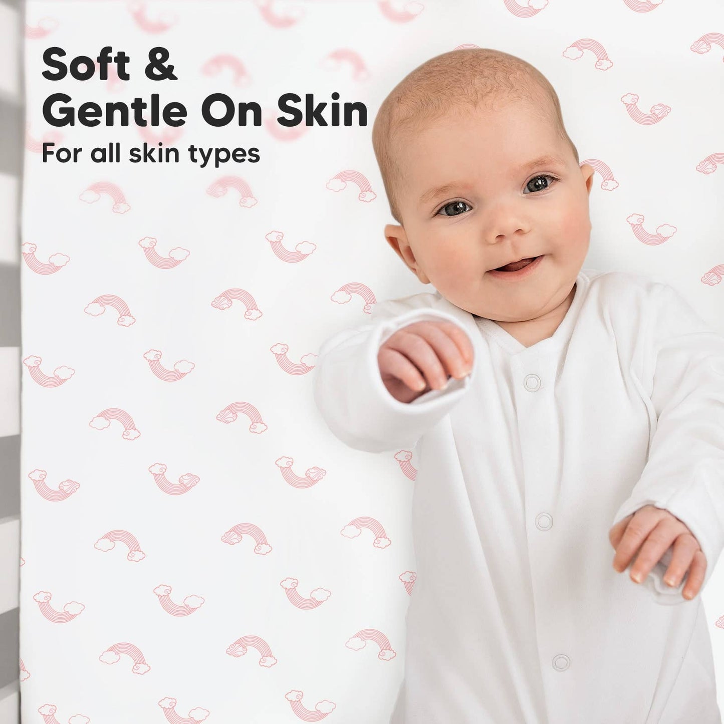 Gentle Bamboo Fitted Crib Sheet: Dreamland