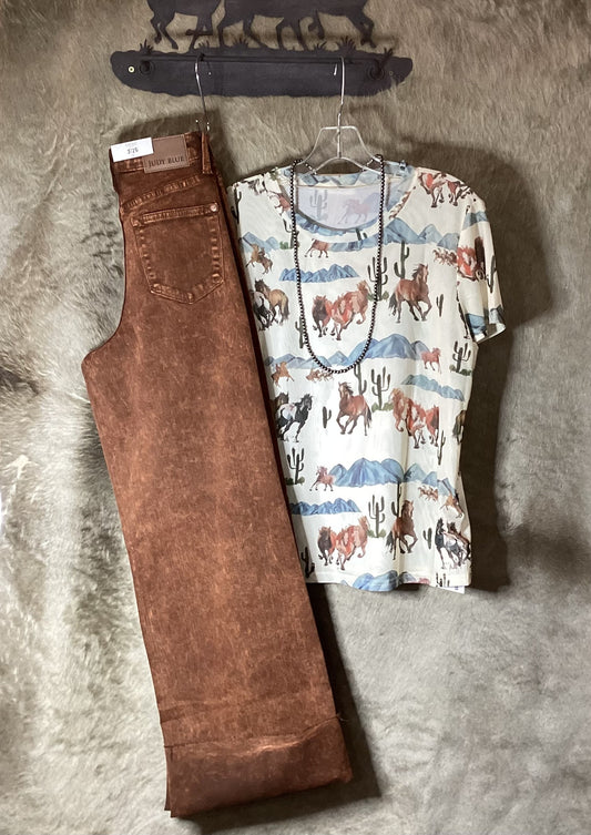 Pumpkin Straight Leg Jeans