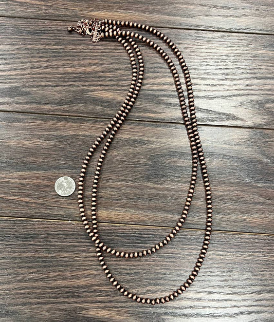 736577, Handmade Copper Navajo Bead Necklace