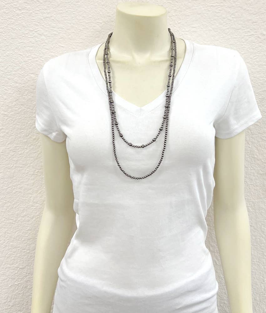 738146, Handmade Polish Navajo Bead Necklace
