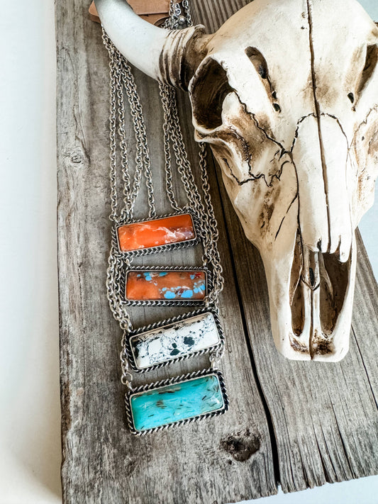 Western Stone Bar Necklace
