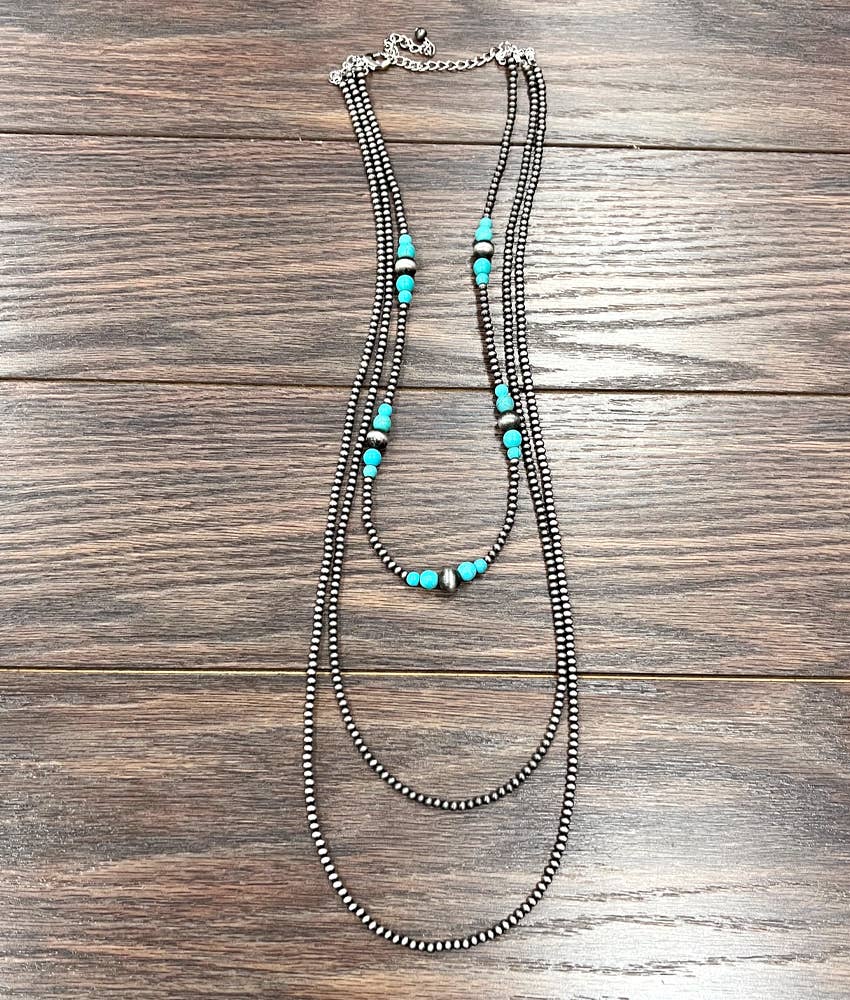 735141, Handmade Navajo Bead, Turquoise Necklace