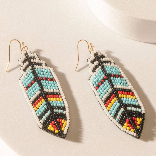 Zuni Feather Earrings
