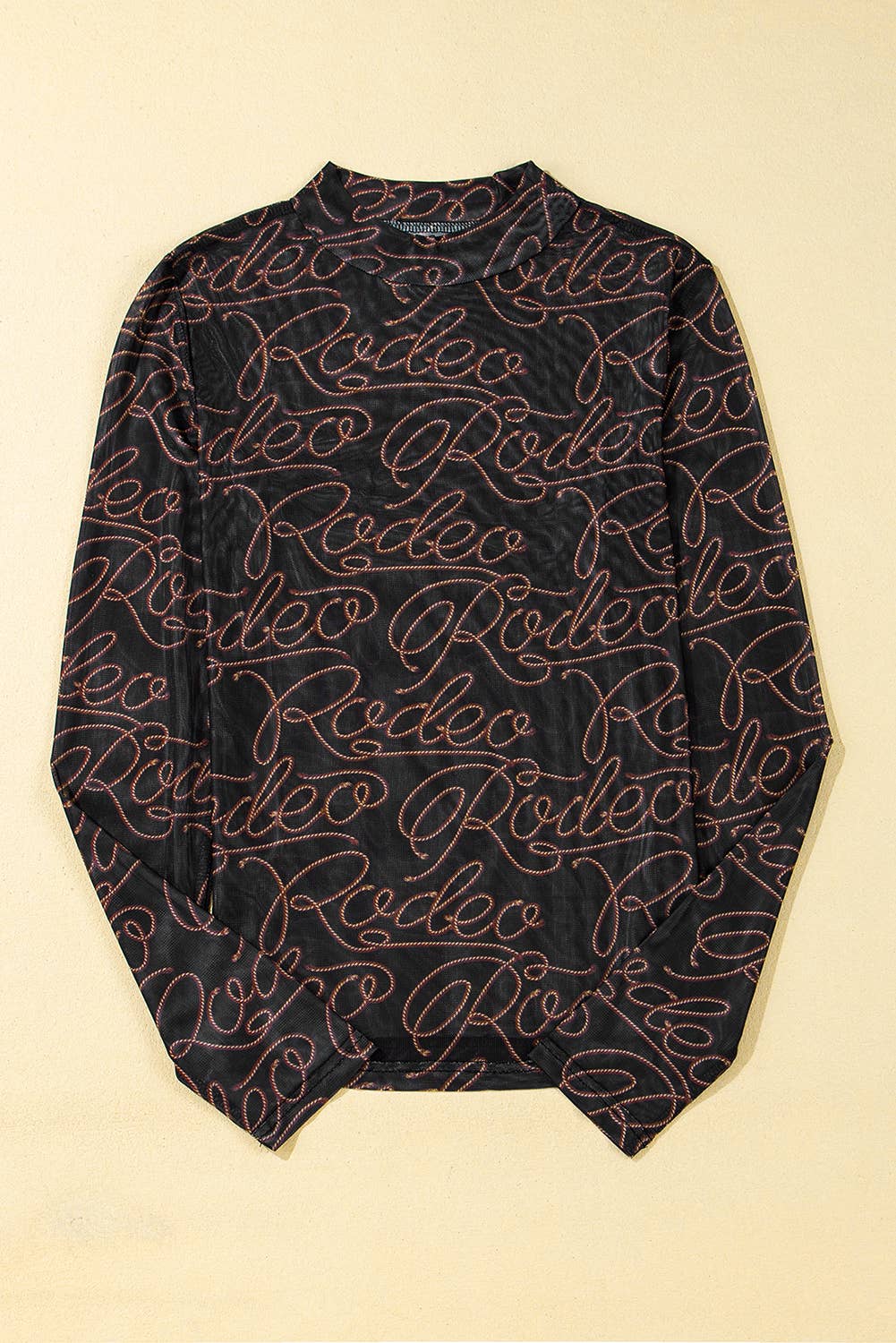 Rodeo Long Sleeve Mesh Top