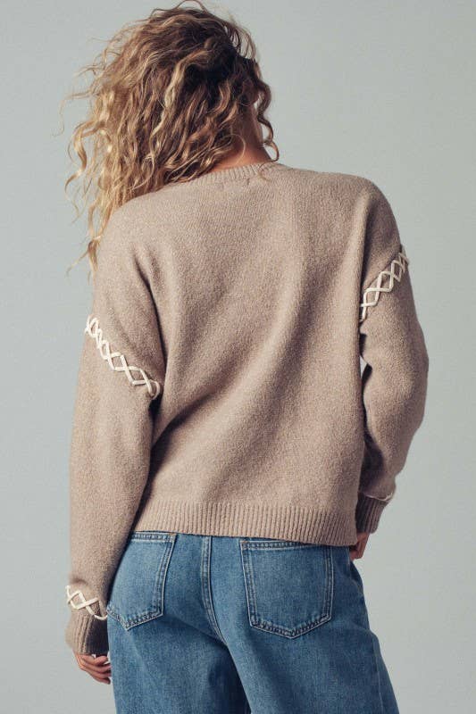 Mocha Stitch Knit Sweater