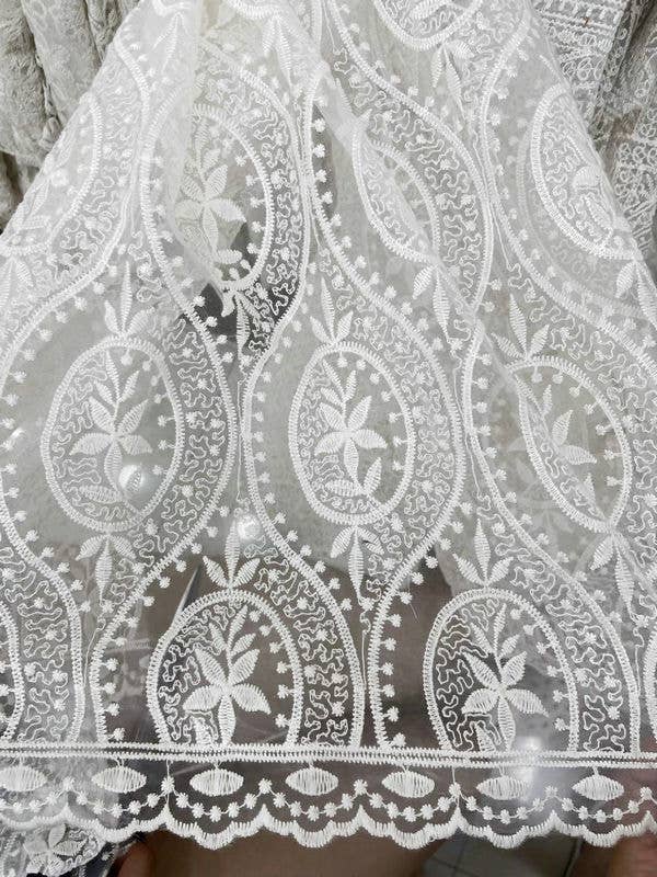 Vintage Floral Lace Ruffle Blouse