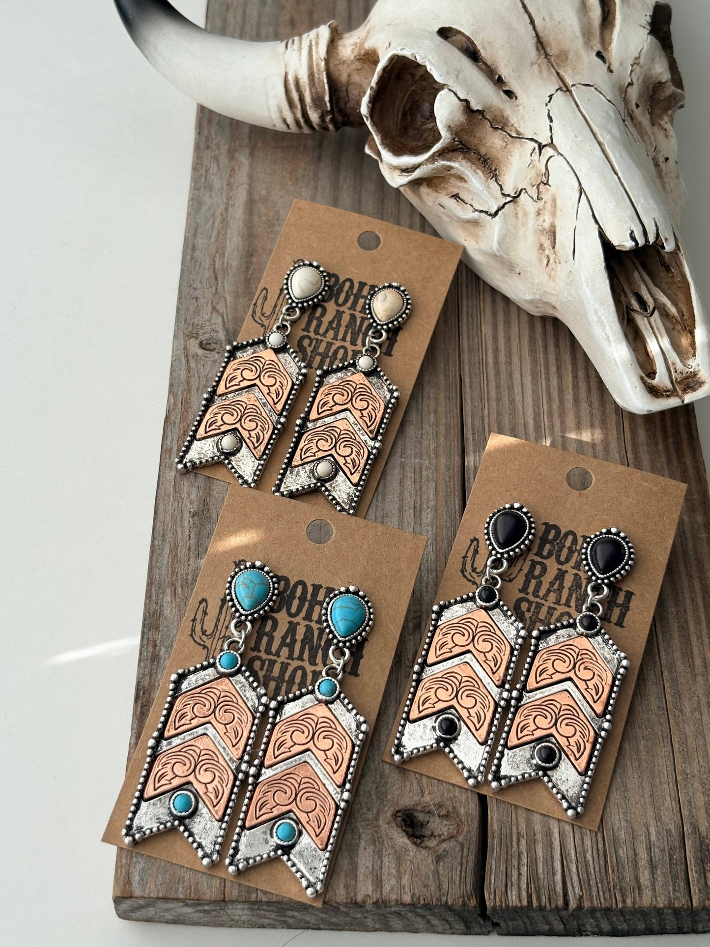 Chevron Dangle Earrings