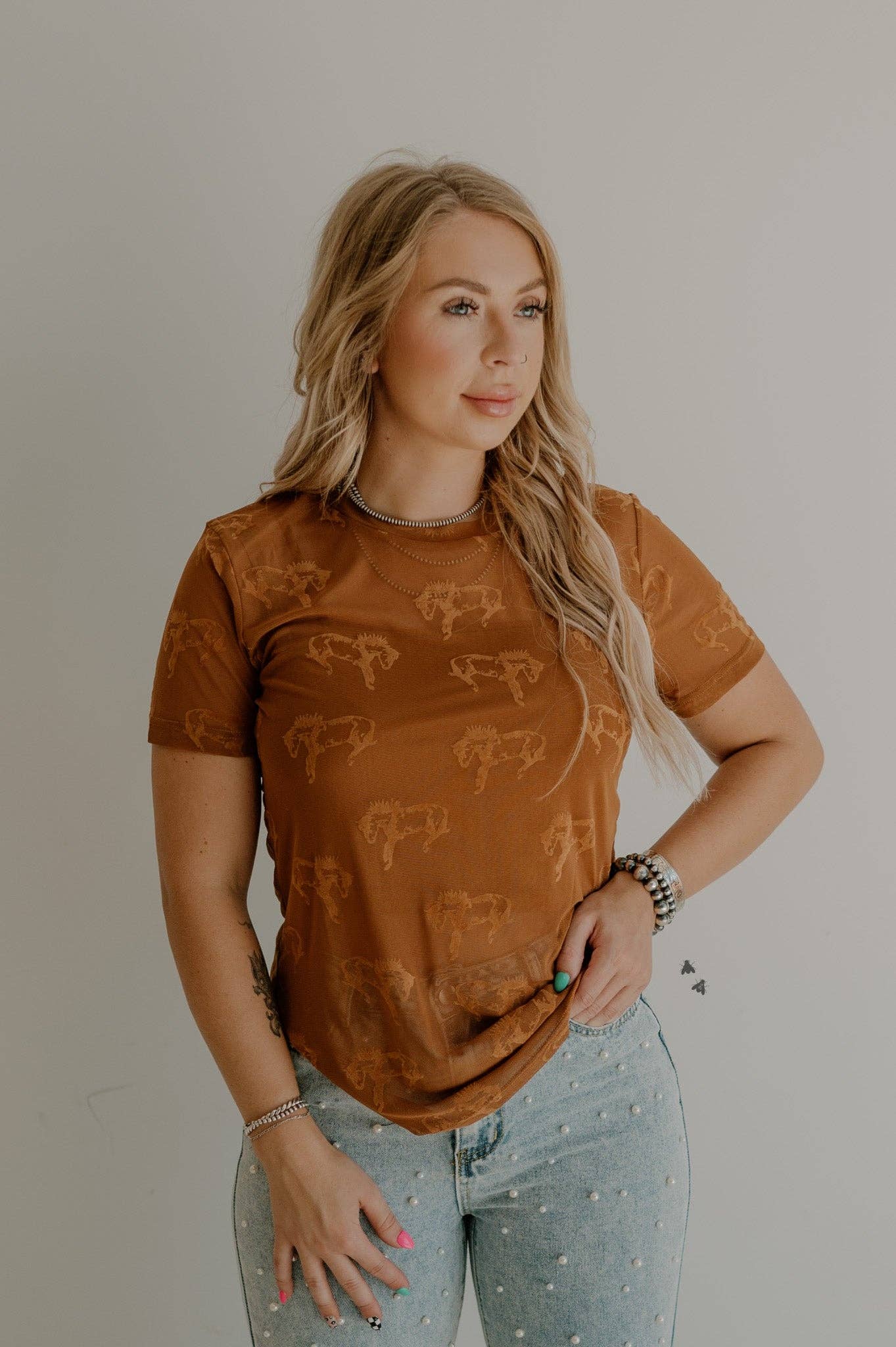 Buck Fifty Short Sleeve Mesh Top