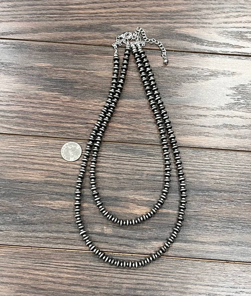 739274, Handmade Rondelle Navajo Bead Necklace