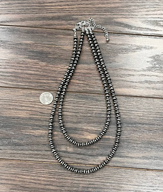 739274, Handmade Rondelle Navajo Bead Necklace