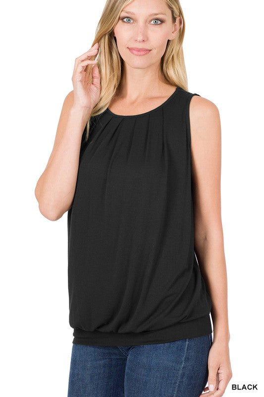Pleated Tank Top (Multiple Colors)