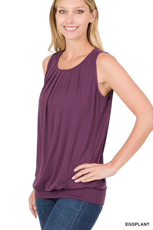 Pleated Tank Top (Multiple Colors)