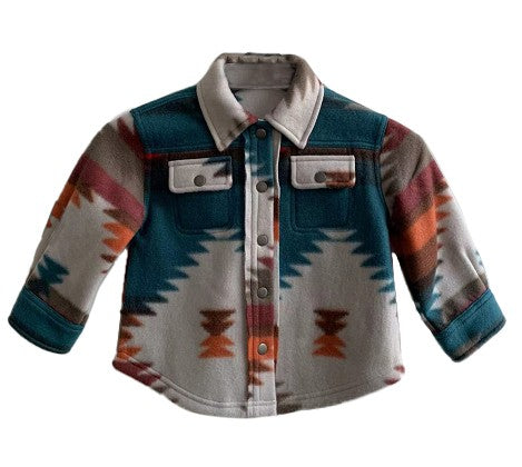 Fornia Children's Western Style Clothing Pullover Jacket with Colorful Geometric Design