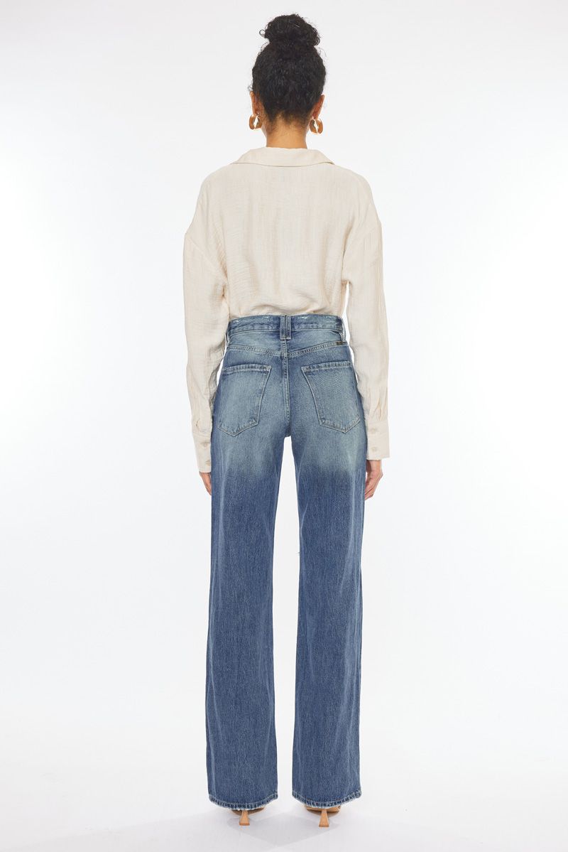 Back view of high-waisted KanCan jeans, part of Montana boutique clothing collection for a trendy look