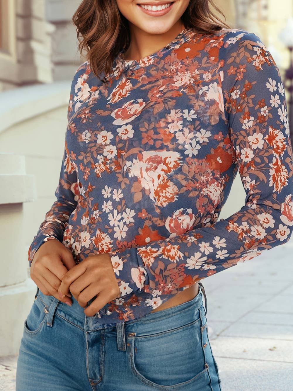 Floral Long Sleeve Top Collection Featuring Trendy Patterns and Comfortable Fabric for Everyday Wear