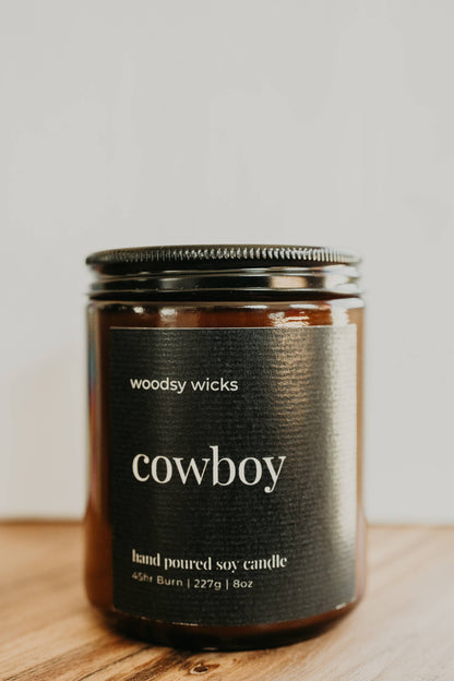 Cowboy Scented Cotton Wick Candle