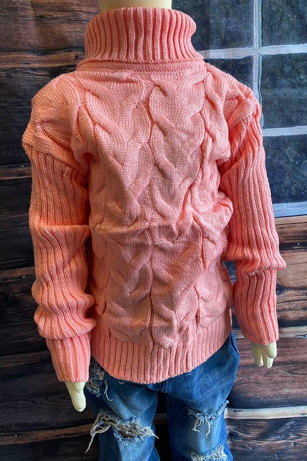 Pink Knitted Girls Sweater