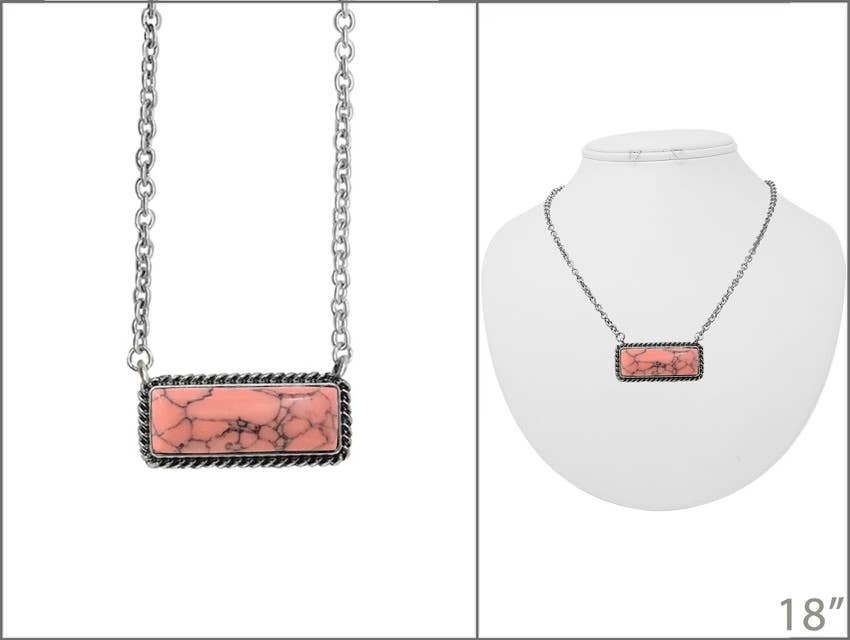Western Stone Bar Necklace