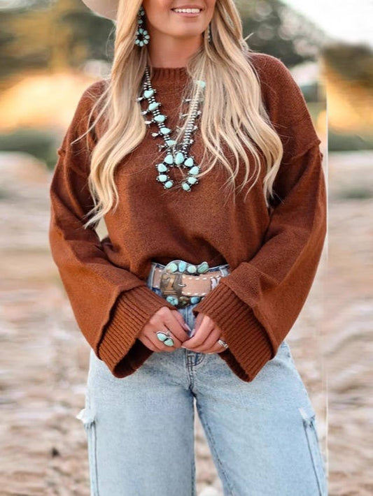 Flare Sleeve Knit Sweater