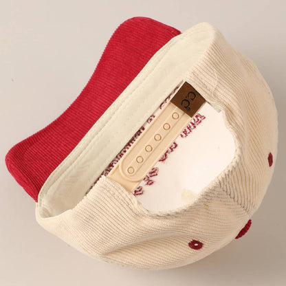 Put it on my husband's tab Two-Tone Corduroy Cap: Beige / ONE SIZE