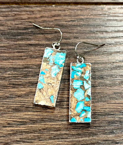 723980, Bar Gemstone Earrings