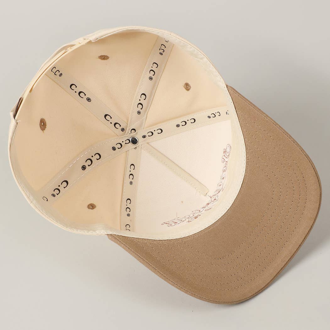 Sorry About My Wife / Husband Embroidery Two-Tone Canvas Cap: 1990-BLACK-WIFE / ONE SIZE
