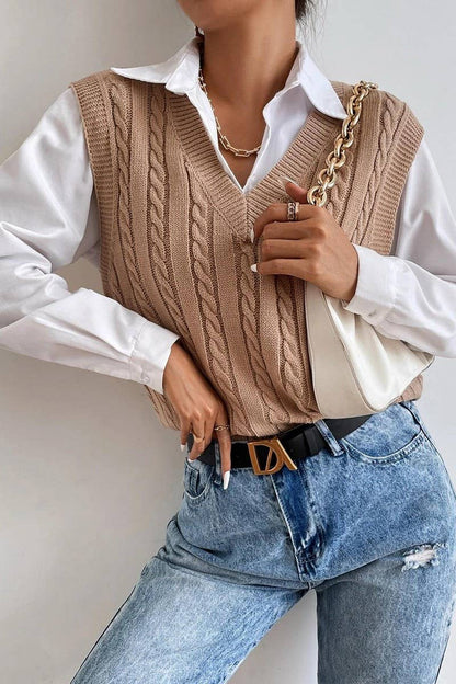 Cable Knit Sweater Vest
