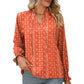 V-NECK TIE LOOSE PRINTED TOP
