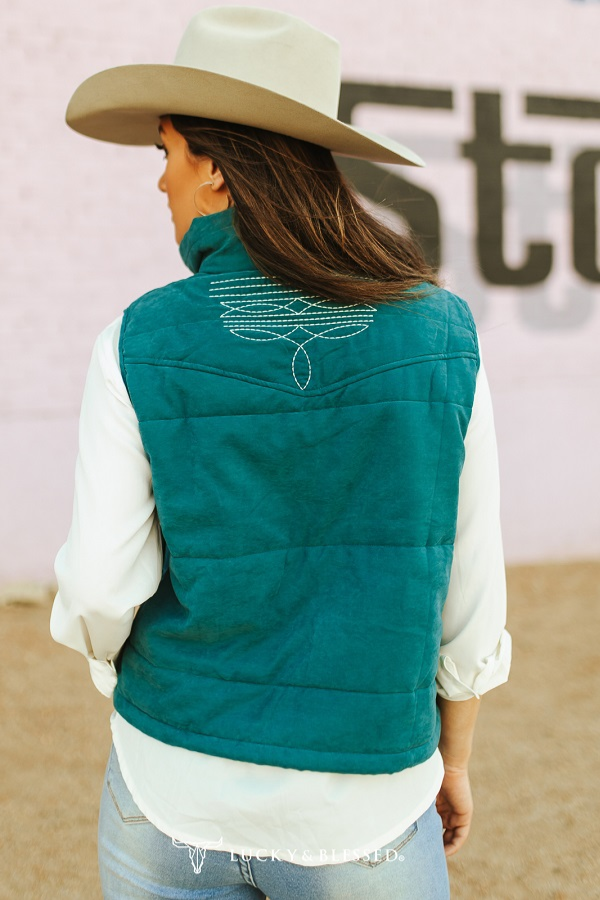 Teal Puffer Vest
