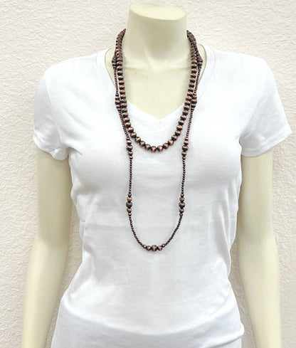 736058, Handmade Copper Navajo Bead Necklace