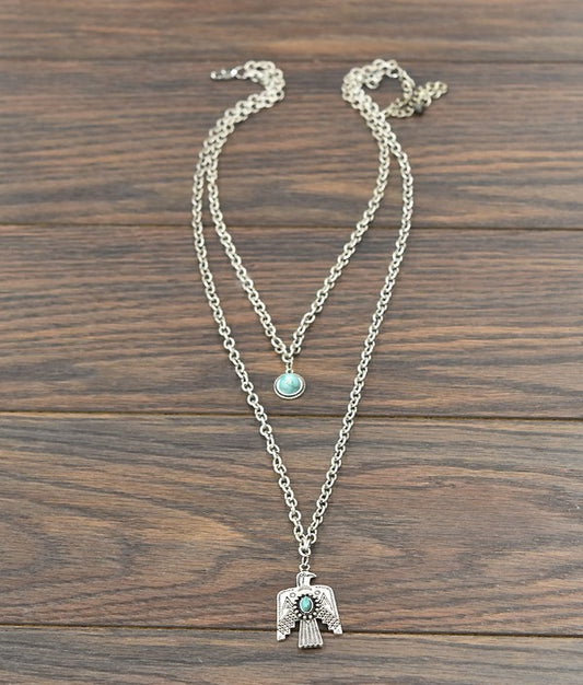 Thunderbird Turquoise Pendant Necklace