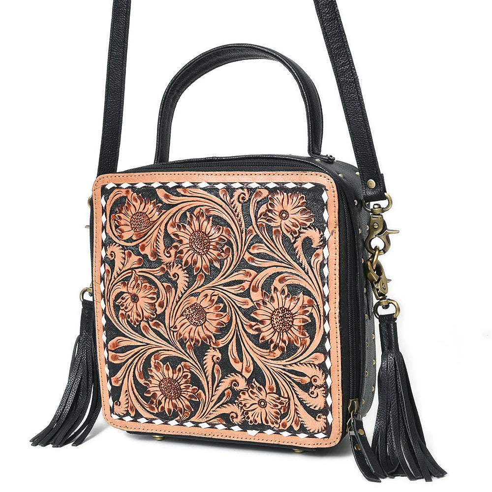 Tooled Front-Open Purse