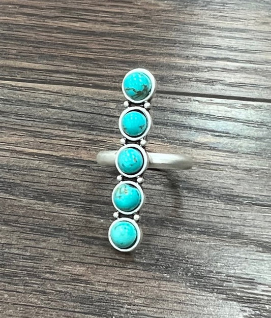 Circle Bar Turquoise Ring