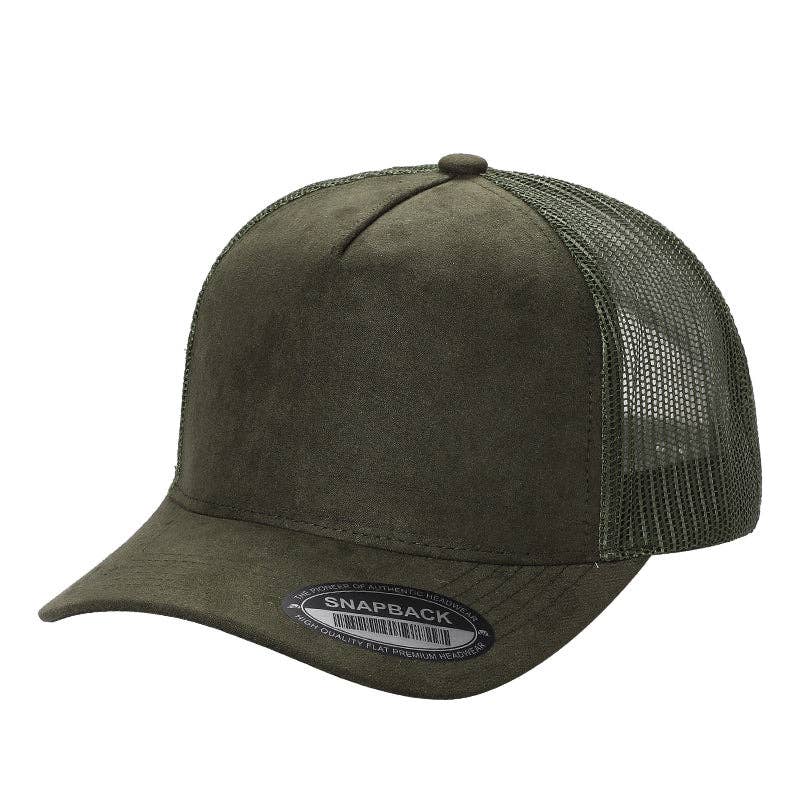 SUEDE FRONT AND MESH BACK CAPS