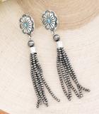 Navajo Pearl Tassel Earrings