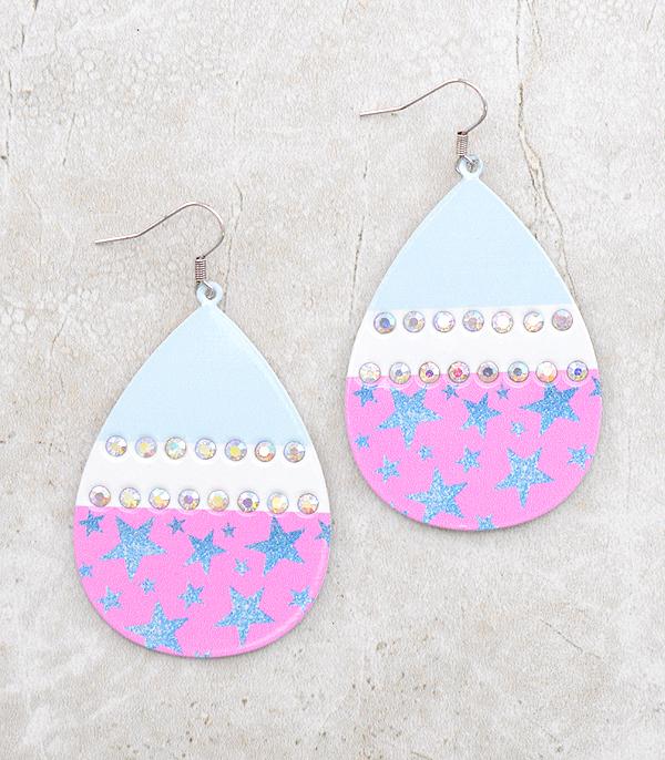Western Cowgirl Teardrop Earrings (3 colors)
