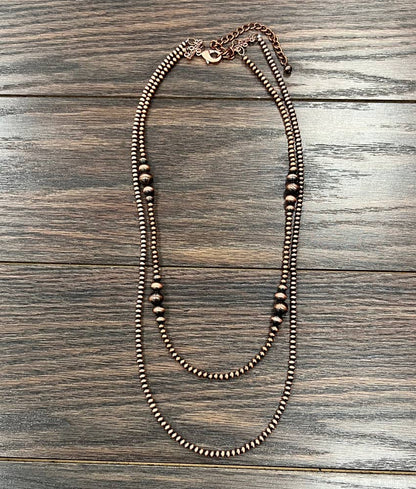 736981, Handmade Copper Navajo Bead Necklace
