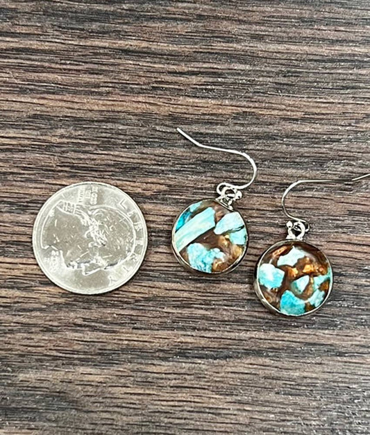 723979, Round Gemstone Earrings