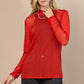 Solid Long Sleeve Mesh Top