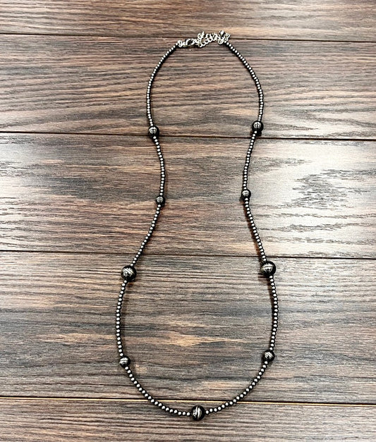 Handmade Polish Navajo Bead Linear Necklace