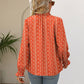 V-NECK TIE LOOSE PRINTED TOP