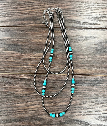 22" Handmade Navajo Turquoise Necklace