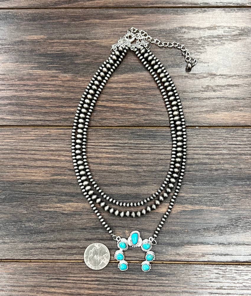 739411, Handmade Squash Naha Turquoise Necklace