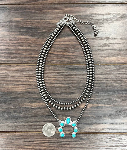 739411, Handmade Squash Naha Turquoise Necklace