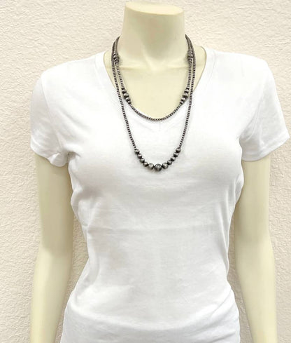 735710, Handmade 26" Navajo Bead Necklace