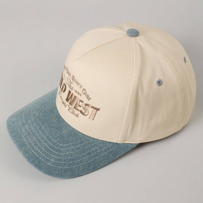 Messy Hair Wild West Cowgirl Club Denim Hat