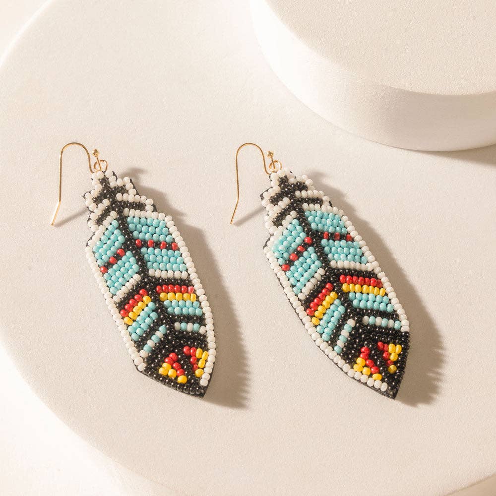 Zuni Feather Earrings