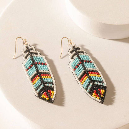 Zuni Feather Earrings