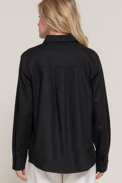 Linen Blend Long Sleeve